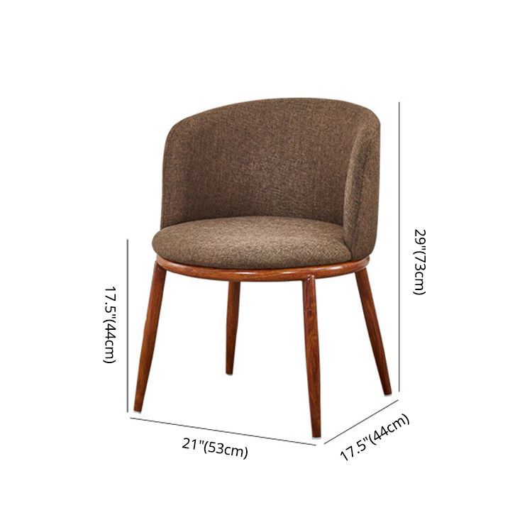 Scandinavian Home Side Chair Parsons Back Metal Upholstered Dining Room Chair