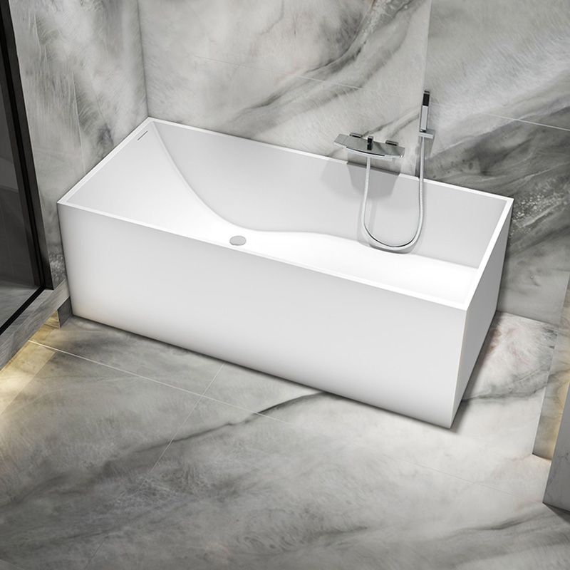 Flat Bottom Rectangular Bathtub Antique Finish Modern Bath Tub