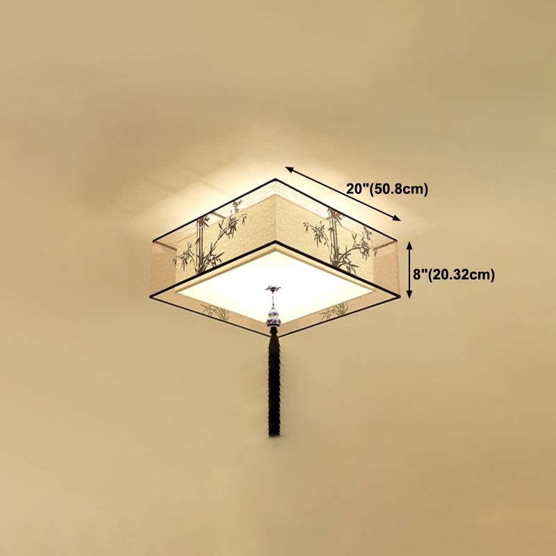 Contemporary Style Geometry Ceiling Fixtures Fabric Ceiling Mount Light Fixtures