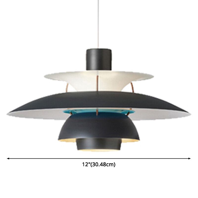 Metal Flying Saucer Hanging Light 1 Light Nordic Style Hanging Lamp for Restaurant