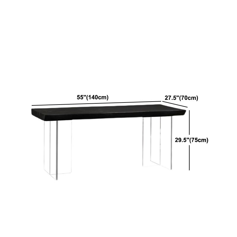 Wood Top Dining Table Traditional Luxury Table with Double Pedestal Base
