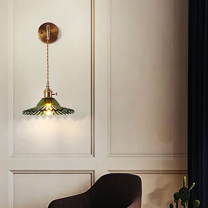 1 Light Geometric Wall Lights Industrial Style Glass Wall Lighting Ideas