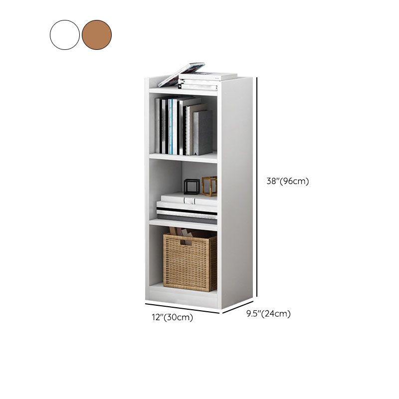 Contemporary Closed Back Bookcase Engineered Wood Bookshelf for Home Office