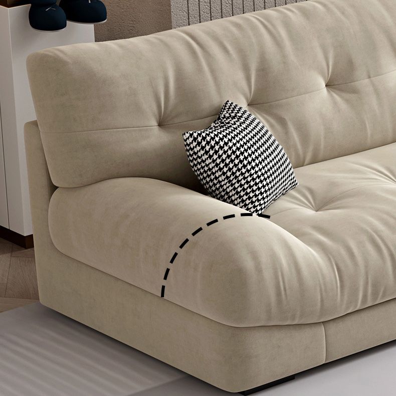 Modern 33.46" H Microfiber Armless Tufted Sofa for Living Room