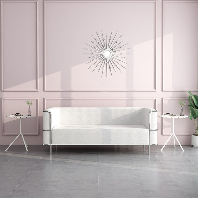 Tight Back Settee Stain Resistant Solid Color Sofa for Living Room