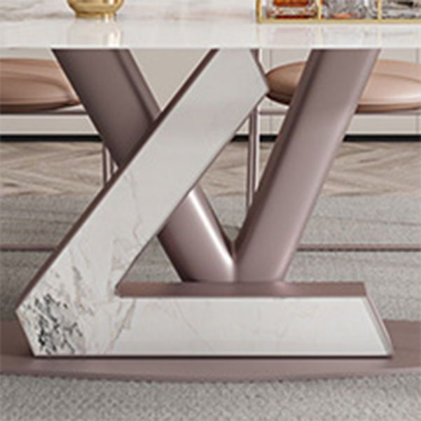 Luxury Sintered Stone Top Dining Set Rectangle 1/4/5/7 Pieces Dining Room Table Set
