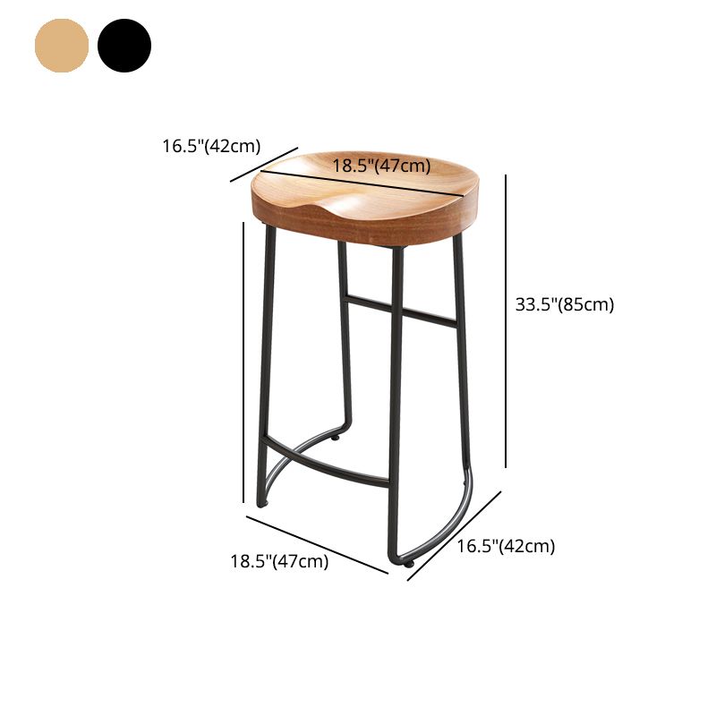 Barhocker im modernen Stil, Holzsitz, Schlittenbeine, Barhocker mit Fußstütze