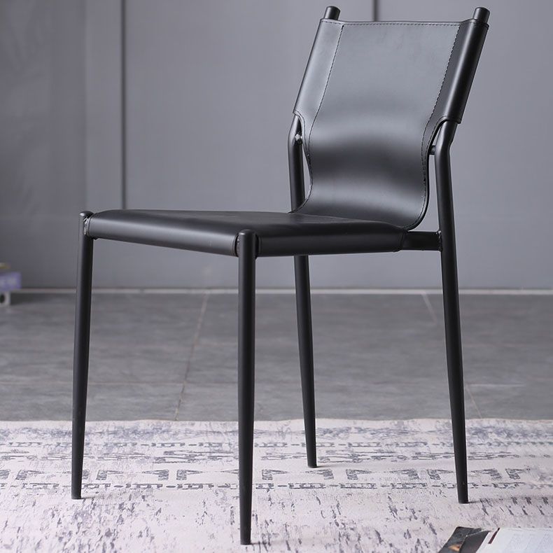 Leather Dining Side Chairs Modern Indoor-Outdoor Chair for Home
