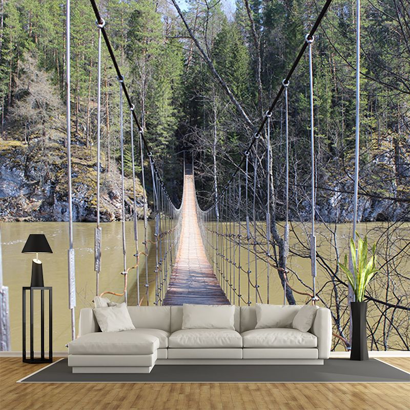 Space Extension Mural Mildew Resistant Industrial Decorative Wall Covering