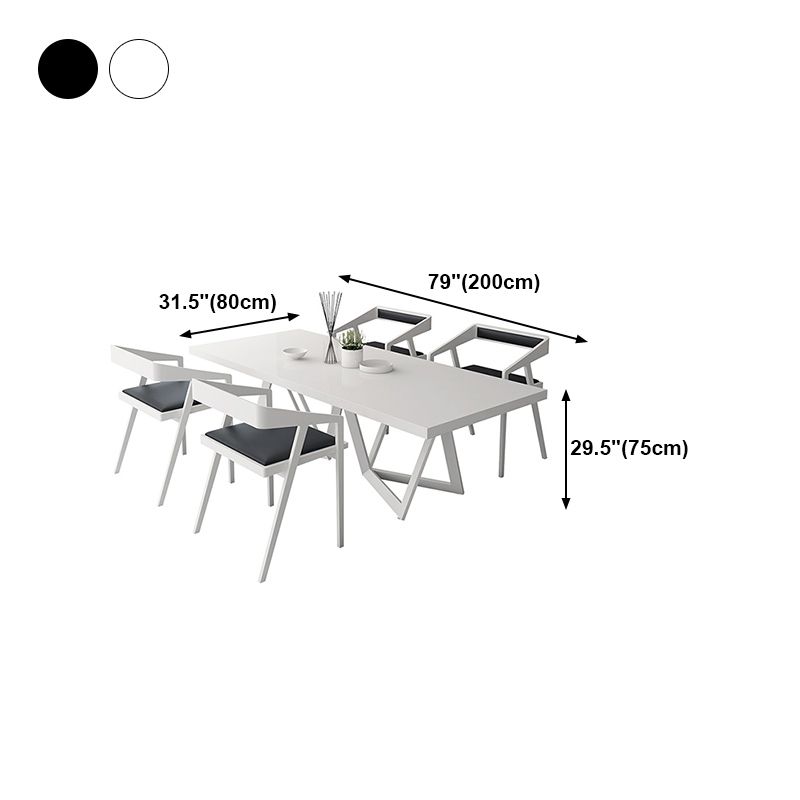 Mesa de comedor rectangular de estilo lujoso con pedestal doble, mesa fija con madera maciza