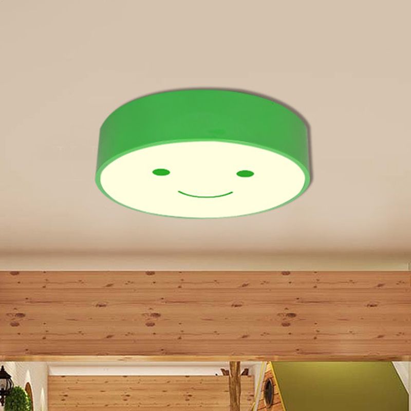 Smiling Face Nursery Flush Ceiling Light Acrylic Kids LED Flush Mount Lighting Fixture
