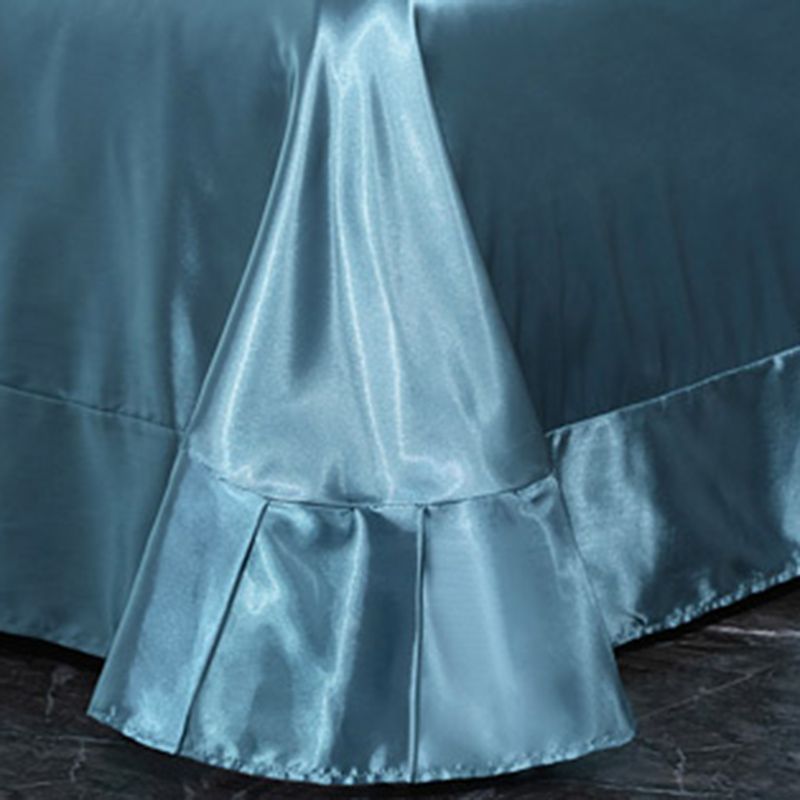 Elegant Fitted Sheet Modern Silk Ultra Soft Soild Bed Sheet Set