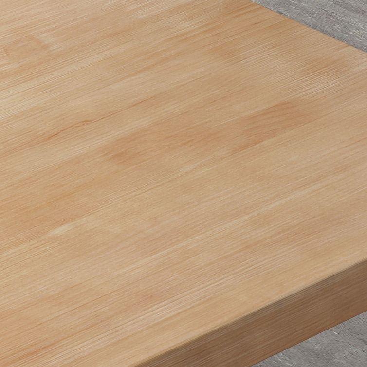 Mesa de cocina de la cena de madera maciza industrial mesa de cocina marrón con marco negro para comedor