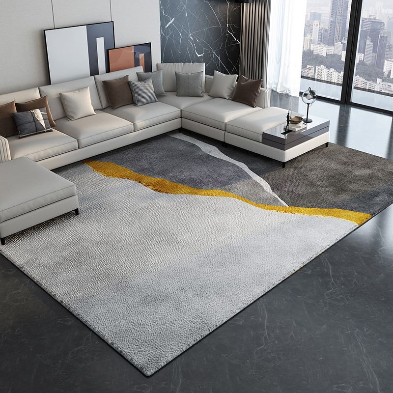 Alfombra marina ligera Moderia Mezcla gráfica Alfombra resistente a las manchas de la alfombra para la decoración del hogar