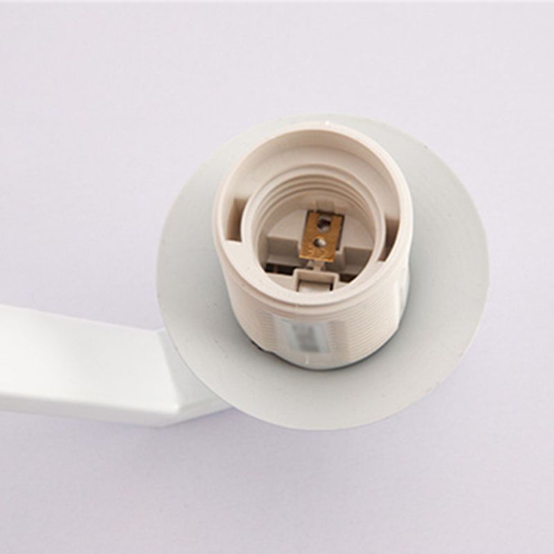 Modern Creative Dome Wall Lamp Wooden 1-Light Wall Sconce with White Glass Shade