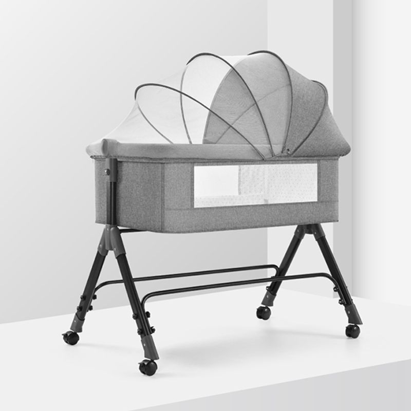 Modern Portable Bedside Bassinets Playpen Side Crib with Canopy