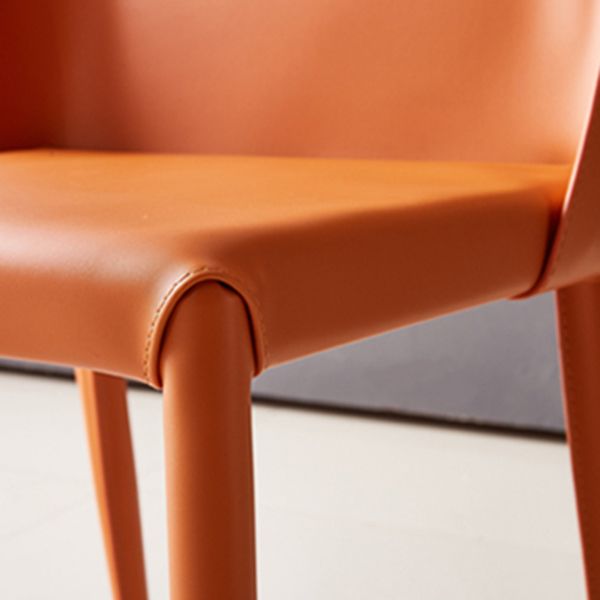 Sillas de cuero de diseño europeo, juego de sillas de comedor de cocina con parte trasera sólida