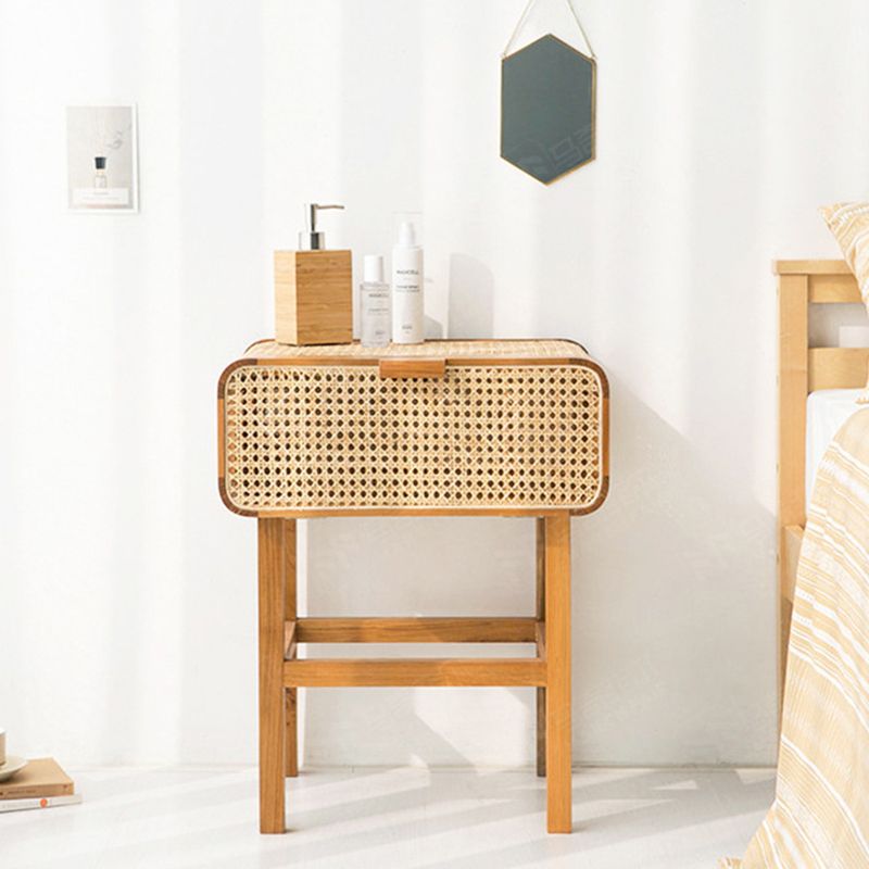 23.42-inch Wood End Table Storage Side Table for Living Room