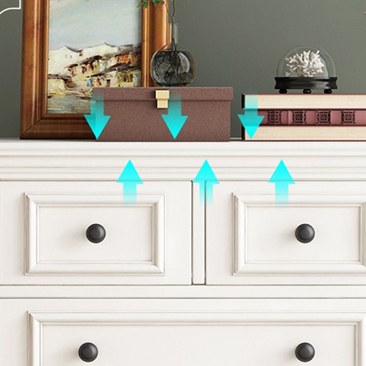 Contemporary Rectangle Chest/Cabinet with Drawers in Rubberwood