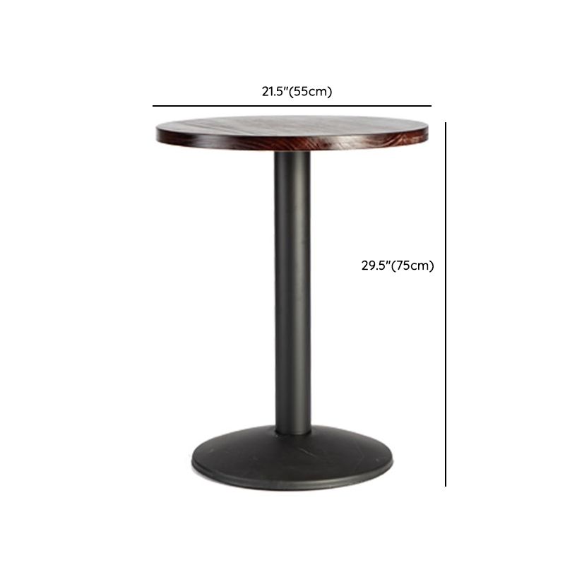 Solid Wood Dinette Set 1/2/3 Pcs Industrial Style Dining Set with Round Table