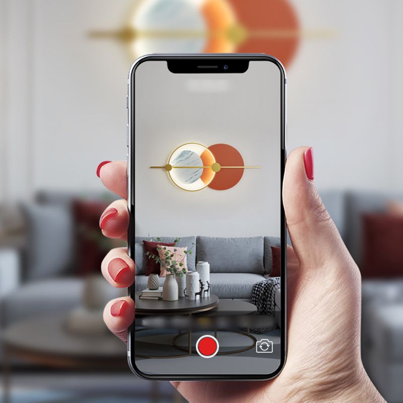 Zeitgenössischer Stil Geometrie Formwandleuchte Metall Wandmontage Leuchten