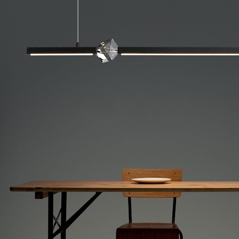 Simple Modern Light Luxury Style LED Hanging Island Pendant Light for Dining Room Office