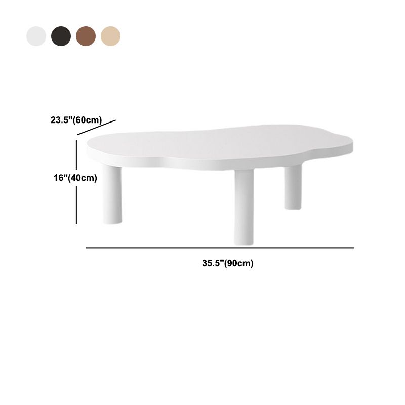 Nordic Style Free Shape Solid Wood 3 Legs Base Design Coffee Table