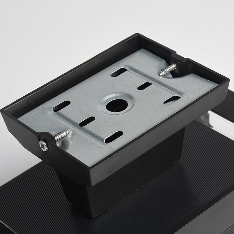 1 Light Rectangle Wall Mount Light Simplicity Plastic Wall Lamp in Black