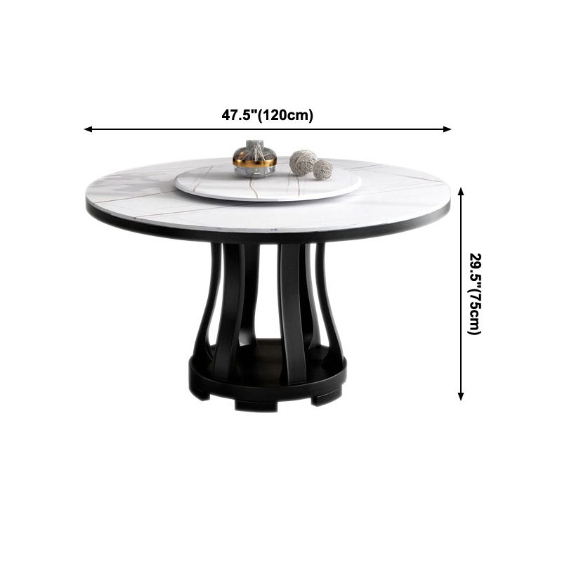 Eigentijdse ronde vorm tafel gesinterde steen witte standaard eettafel voor keuken