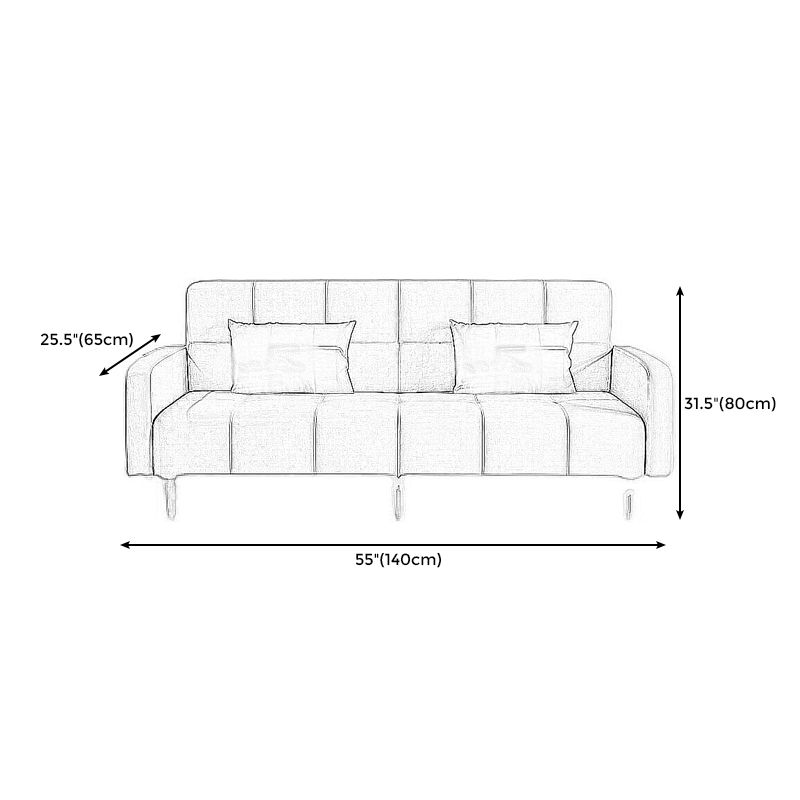 Transitional modern moderno sciolto di divano a braccio quadrato di lino con scorrimento