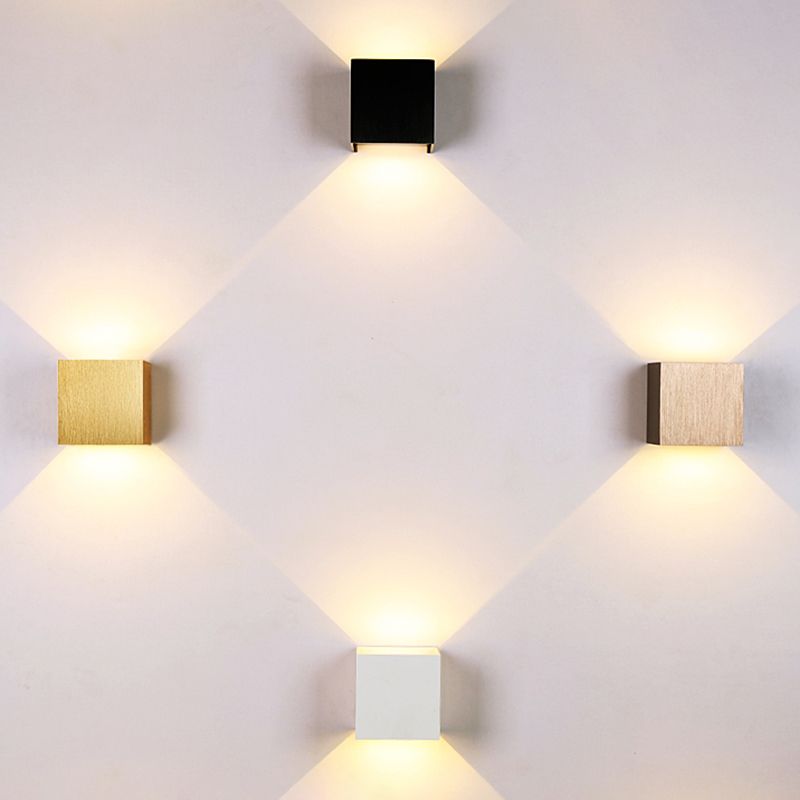 Quadratische Form Metallwand Licht moderner Stil 2 Leichter Wandhalterung Leuchte