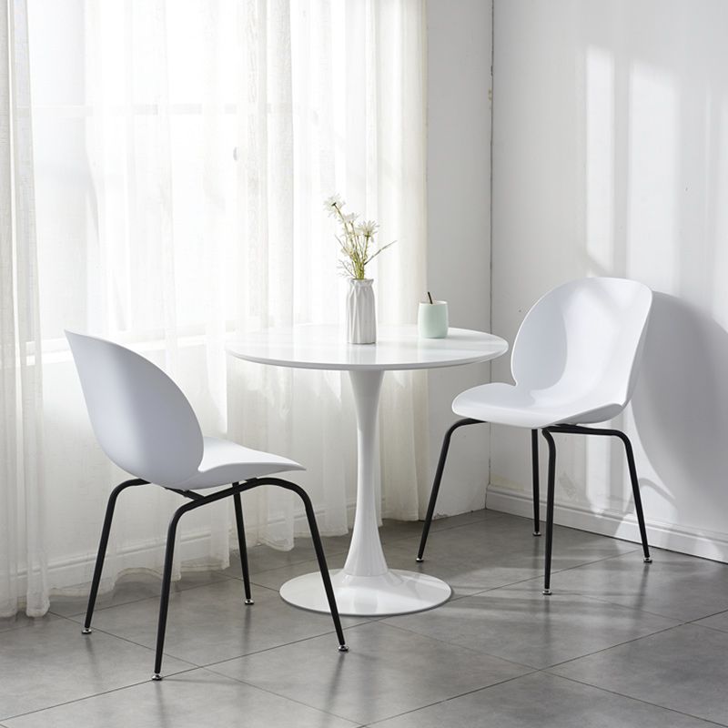 Contemporary Wood Round Dining Set Plastic 1/2/3 Pieces Dining Furniture for Home