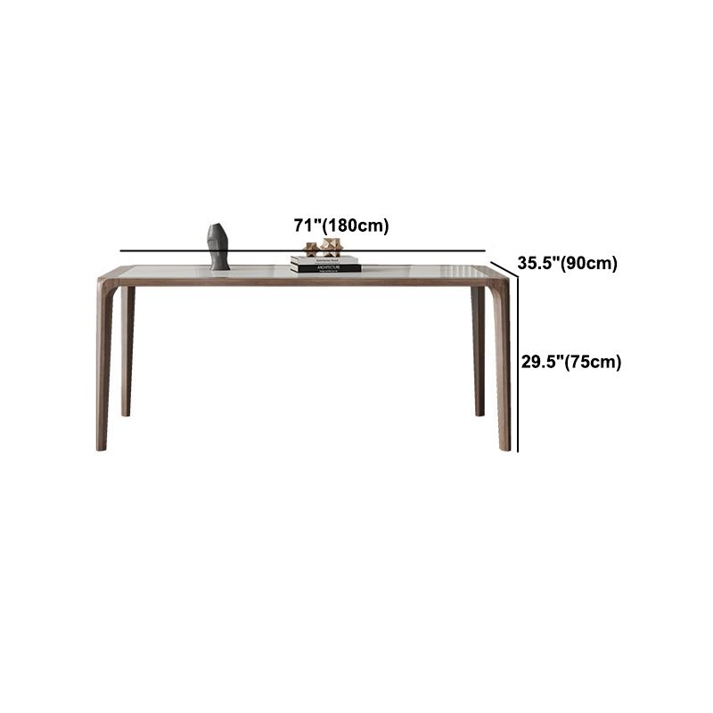 Contemporary Style Sintered Stone Rectangle Table Set 1/4/5/7 Pieces Dining Set