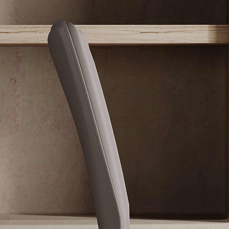 Designer Style Armless Chair Leather Parsons Back Chair for Restaurant