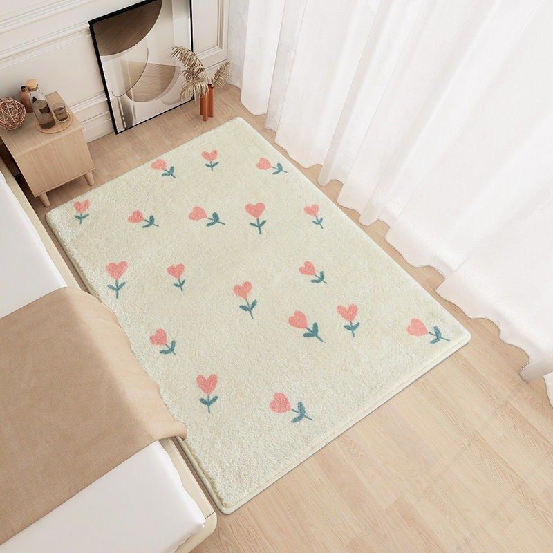 Trendy Graffiti Pattern Carpet Polyester Rug Non-Slip Backing Area Rug for Living Room