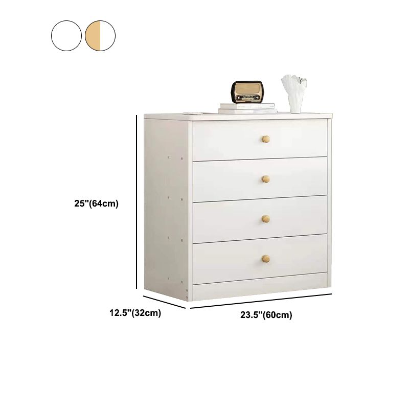 Wood Accent Chest with Drawers 12.59" Wide Modern Standard Accent Chest