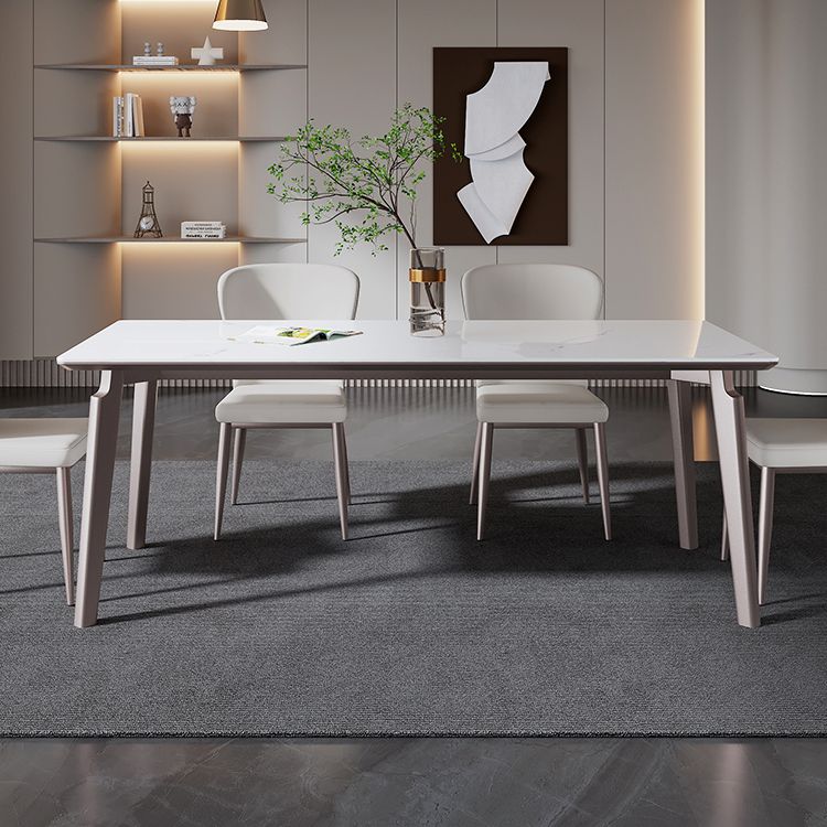 Mesa de comedor rectangular de mediados de siglo Muebles para el comedor de piedra muebles para el hogar