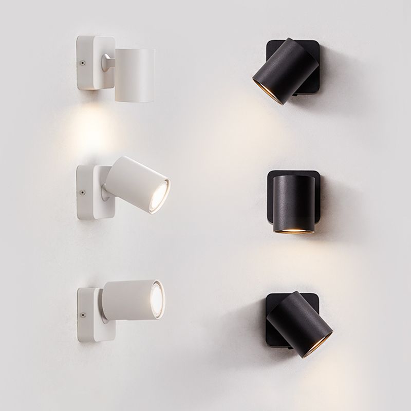 Modern Minimalist Style Cylinder Wall Light Sconces Metal 1 Light Sconce Lights for Bedroom