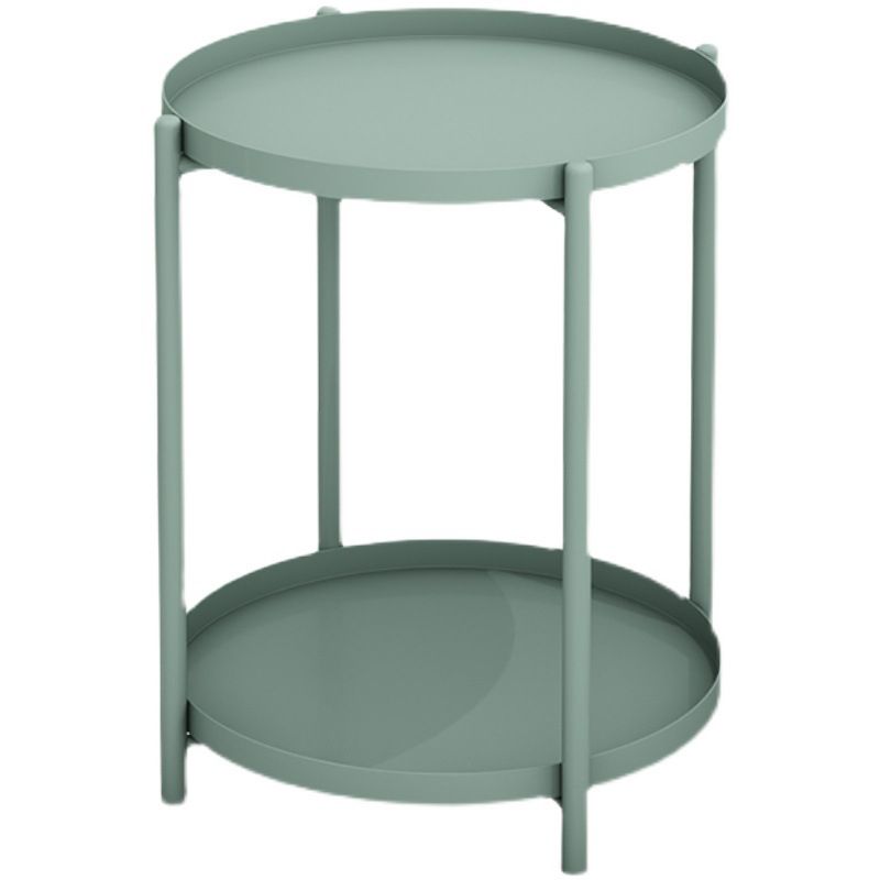 4 Legs Base Design Carbon Steel White/green/black/yellow Round Side Table