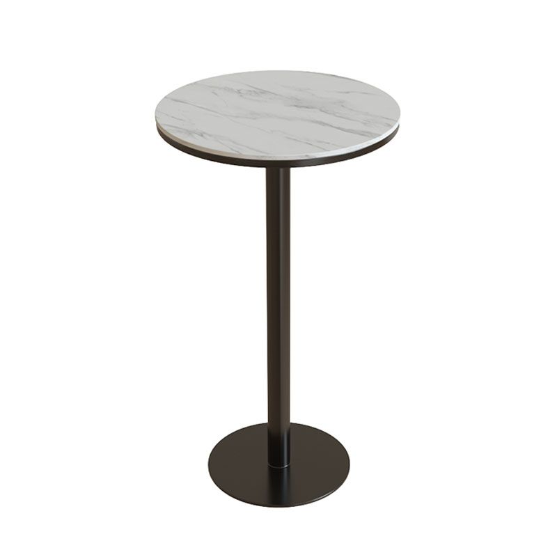 Table de bar en métal industriel fausse marbre rond haut bistrot intérieur table - 23 "x41"