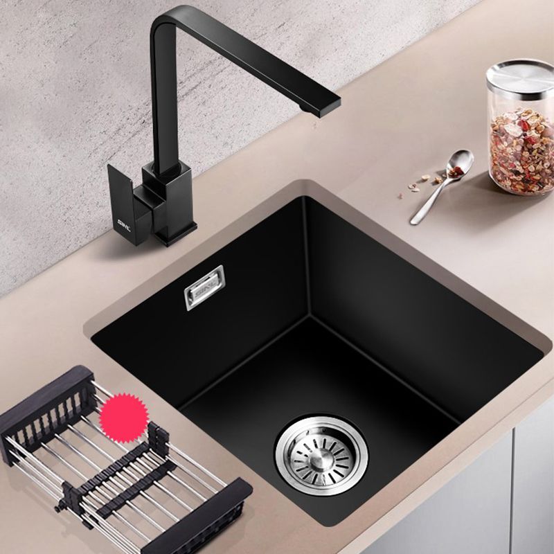 Quartz Kitchen Sink Single Bowl Drop-In Kitchen Sink with Rectangular Shape