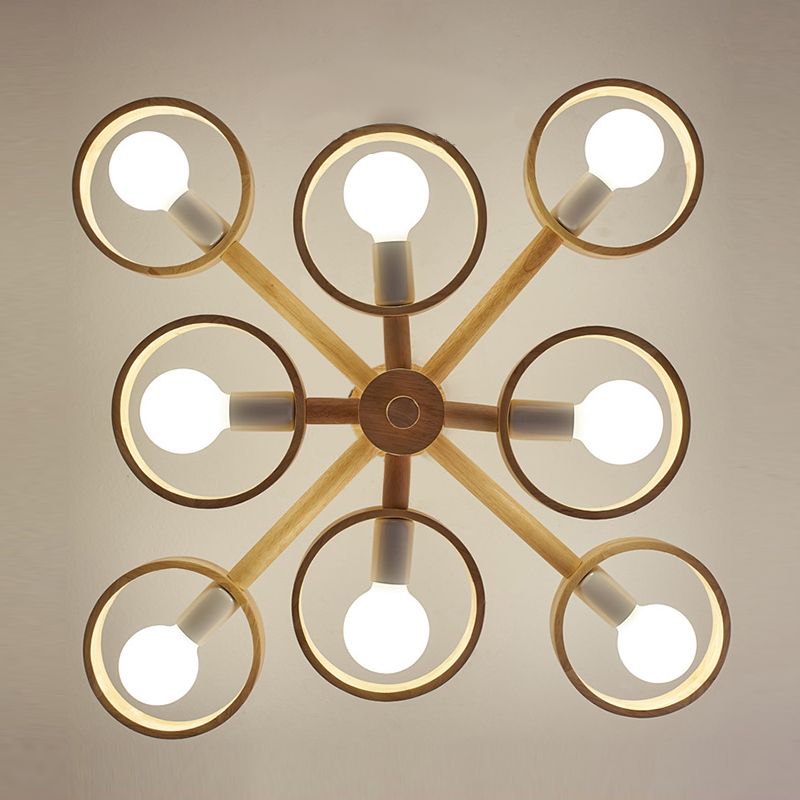 Multi -Leuchtring -Zweighängung mit Gummiholzhängung von Gummi -Hängern für das Studium