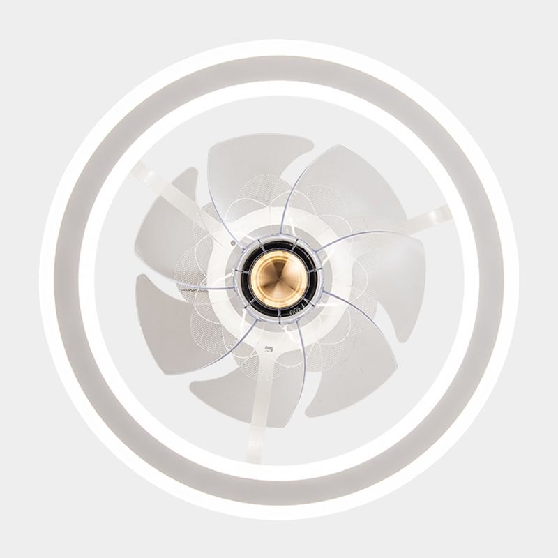 Luz de ventilador de techo circular de metal Simplicidad LED MONTADO LED MONTADO