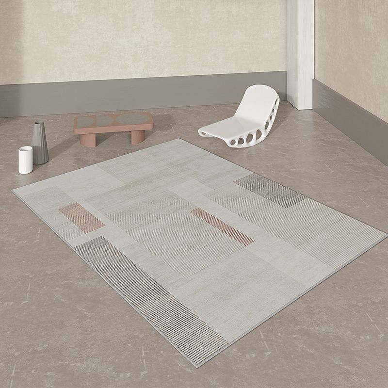 Minimalistisch gebied tapijt vrijetijdscontrastpaneel Gebied Rug vlekbestendig polyester tapijt voor woonkamer