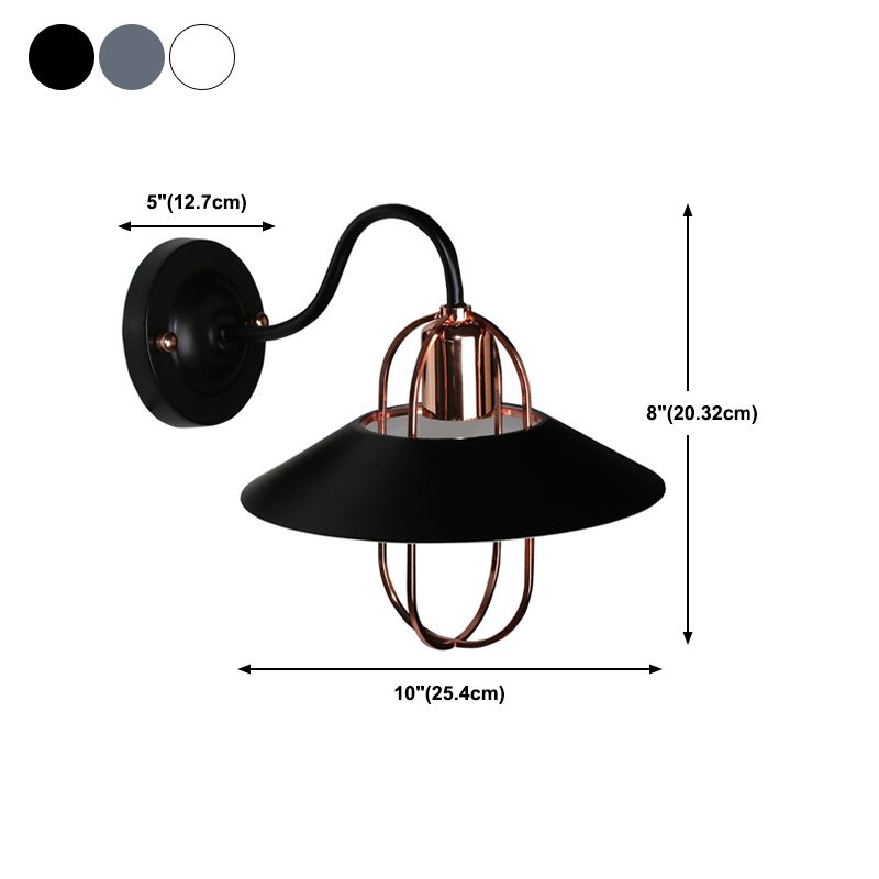 Modern Geometric Sconce Light Fixture Metal 1-Light Wall Lights
