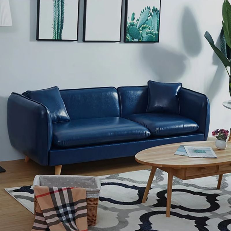 Tuxedo Arm Sofa Nordic 30.31" D x 25.2" H Faux Leather Seating