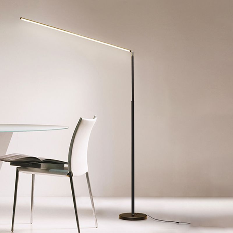 Contemporary Style Linear Shape Floor Lamp Metal 1 Light Floor Lamp