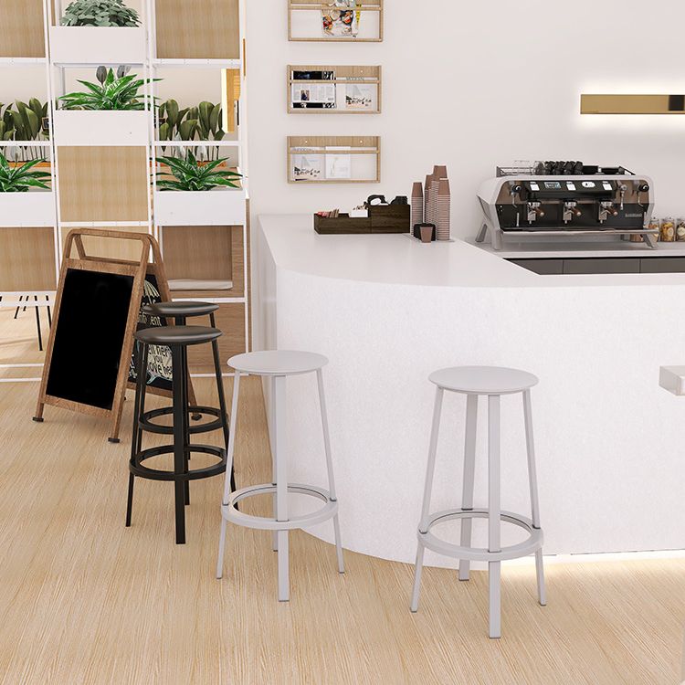 Contemporary Indoor Bar Stool Swivel Bar Stool with Footrest
