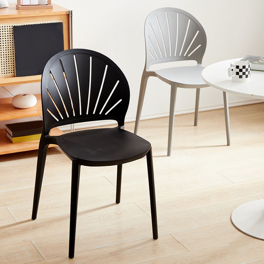 Kitchen Contemporary Dining Chair Plastic Stacking Side Chair