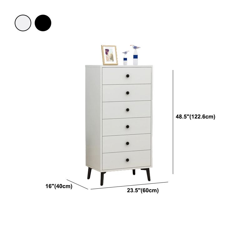 Modern Accent Chest with Soft Close Drawers White Accent Cabinet